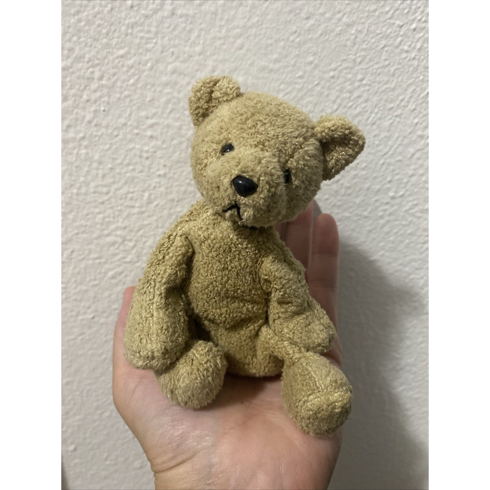 Russ Berrie Cubby Tan Brown Bear Luv Pets 5" Beans Terrycloth Plush Vintage Tags